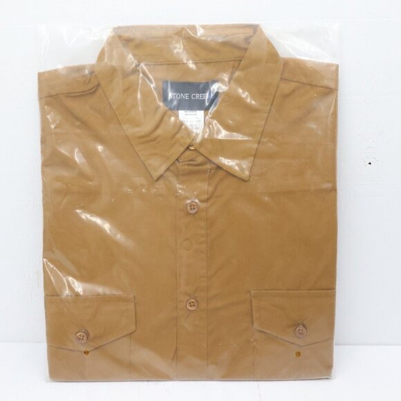 Stone Creek Other - NWT Stone Creek Mens Button Up Shirt Size XL Brown Twin Breast Pockets